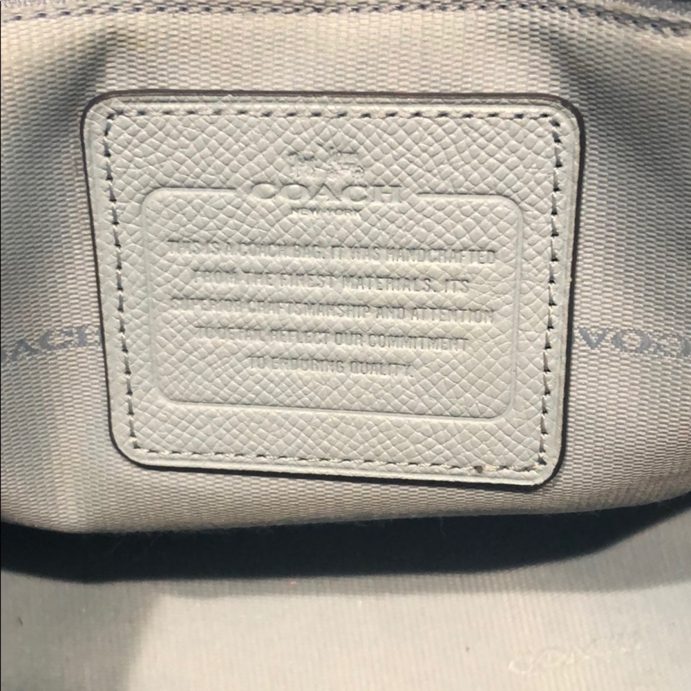 Authentic Baby Blue Coach Purse & Wallet - Picture 5 of 6